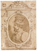 Послідовник Джузеппе Арчімбольдо. «Вигаданий портрет Мікеланджело Буонарроті», кінець XVI ст.