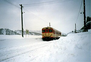 キハ53形気動車 （朱鞠内駅構内、1994年2月）