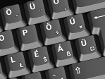 Closeup of Hungarian keyboard