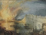 „Изгарянето на Камарите на лордовете и общините“ (1835), Джоузеф Търнър