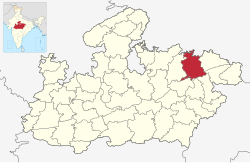 मध्यप्रदेश राज्यस्य मानचित्रे सतनामण्डलम्