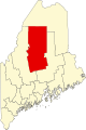 State map highlighting Piscataquis County