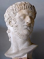 Снимка на скулптурен портрет на Нерон.