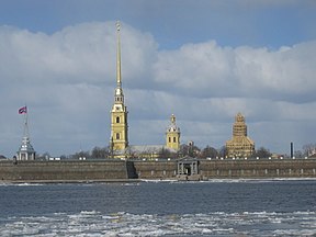 Die Fort van Petrus en Paulus aan die Newarivier in Sint Petersburg.