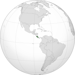 Location of Коста-Рика
