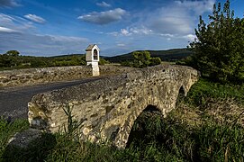 Az Eger-patakon átívelő kőhíd Hegyesden, a Balaton-felvidéken