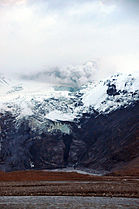 Gígjökull during the eruptions in May 2010