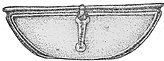 Seitliche Ansicht der Kilgulbin-Hängeschüssel und Ogham-Inschrift