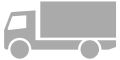 A grey silhouette of a lorry