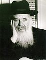 Le rabbin Chaim Leib Shmuelevitz, rosh yeshiva de Mir pendant quarante ans, en Pologne, en Chine, et à Jérusalem, photo de 1958