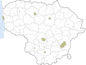 Žemėlapis rodantis Anykščių regioninis parkas vietą.