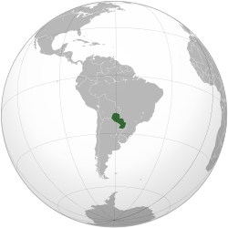 Ligging van Paraguay