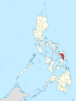 Mapa ning Aslagan Visayas ampong Samar ilage