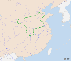 Peta ini menggambarkan berbagai masyarakat maju dan bertingkat yang ada selama periode negara Shang.