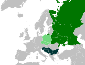     State unde limbile slave de sud sunt limbi naționale