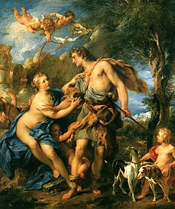 Venus og Adonis (1729) av François Lemoyne