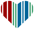Wikidata transparent logo cut into a heart (SVG icon, no text)