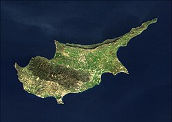 вид з космосу на Кіпр