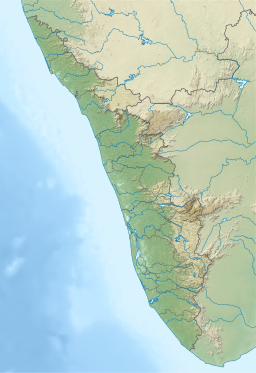 Location of Kayamkulam lake within Kerala