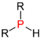 Atom fosforu z przyłączonymi dwiema grupa funkcyjnymi (R) i jednym atomem wodoru