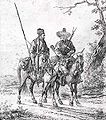 Dva baškirští jezdci, Aleksander Orłowski, počátkem 19. století