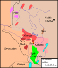 Karta över de omotiska språken