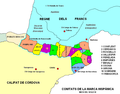 Comtats catalans i d'altres territoris a inicis del segle ix