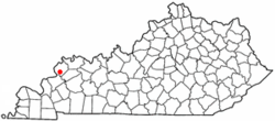 Location of Sturgis, Kentucky