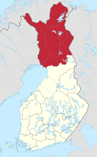 Pozicija Laplanda na karti Finske
