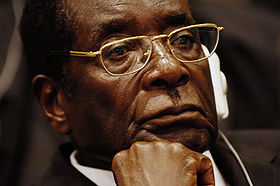 Mugabe dum traktado de Afrika Unio en Adis-Abebo, Etiopio la 31-an de januaro 2008.
