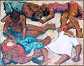 Painting depicting the victims of the Sharpeville massacre