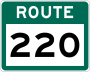 Route 220 marker