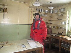 Kitchen of Base W on Detaille Island