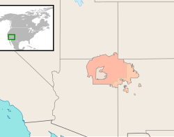 Staðseting av Navajo Nation