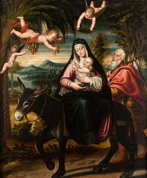 Flight into Egypt; 127 × 107 cm, 1600–27, private collection.