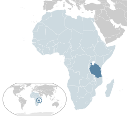 Staðsetning Tansaníu