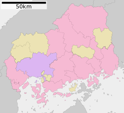 江田島町切串の位置（広島県内）