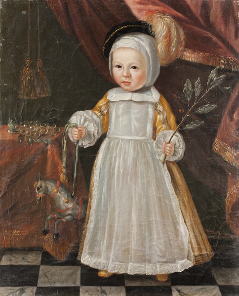 File:Oljemålning på duk. Greve Herman Wrangel af Salmis i kolt och förkläde. Född 1661 - Skoklosters slott - 95256.tif
