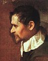 Q7824 zelfportret door Annibale Carracci geboren op 3 november 1560 overleden op 15 juli 1609