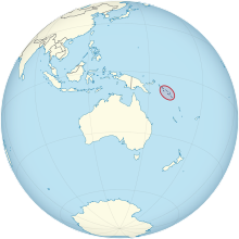 Description de l'image Solomon Islands on the globe (Oceania centered).svg.