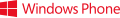 Windows Phone 8 logo and wordmark (red)