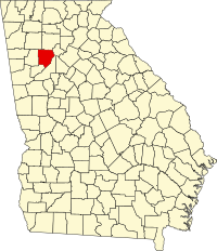 Locatie van Cobb County in Georgia
