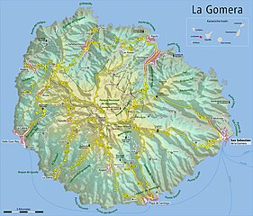 Straßenkarte von La Gomera