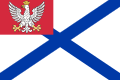 Герб Польшчы на дзяржаўным сьцягу Царства Польскага (1815—1917)