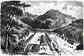 Inauguração da Estrada de Ferro Dom Pedro II: vista do Vale dos Macacos.