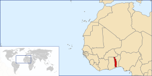 Французское Того на карте