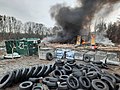 'n Oekraïenisje barricade kótbei de Belaróssisje grens