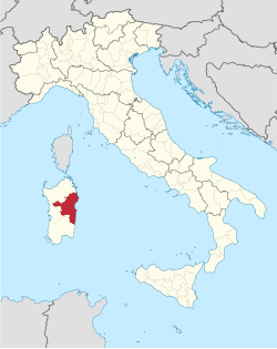Placering af Nuoro i Italien