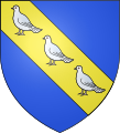 D'azzurro, alla banda d'oro caricata da tre colombe al naturale (Saint-Michel-sur-Orge, Francia)