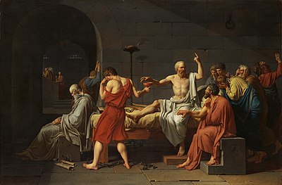 تابلو نقاشی مرگ سقراط